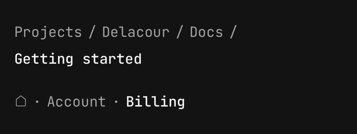 Custom separator