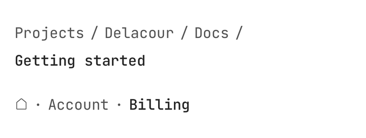 Custom separator