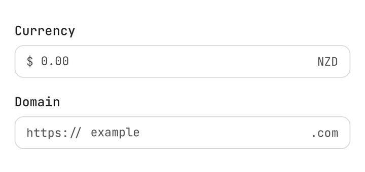 Text affixes
