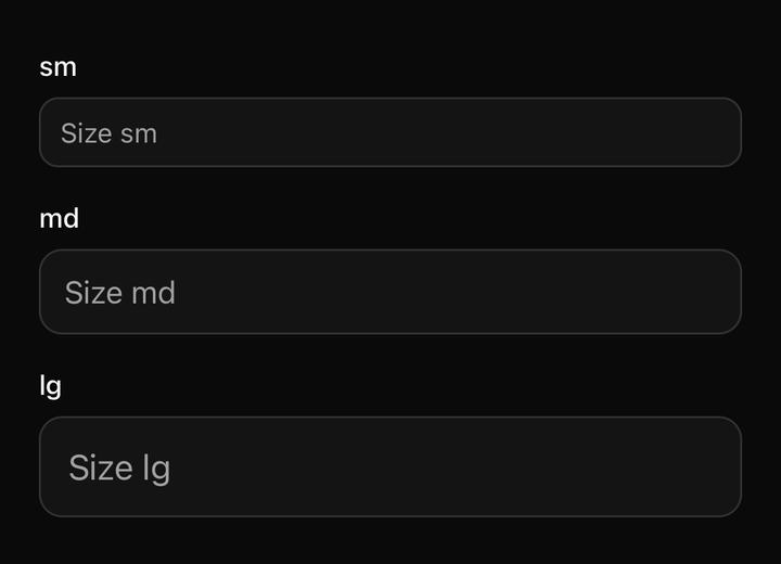 Sizes