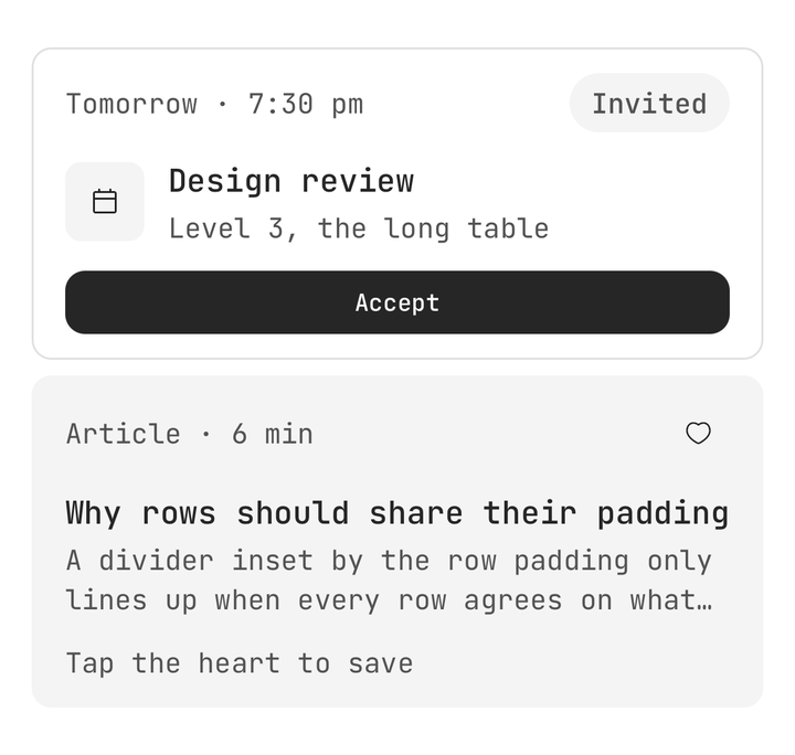 Header and footer