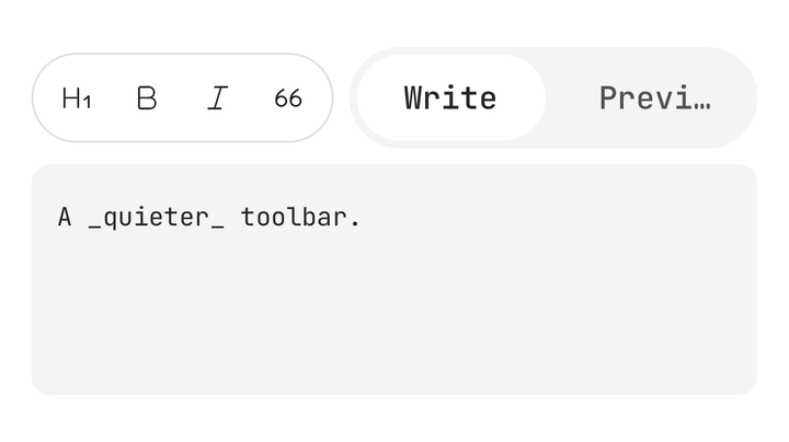 Pill toolbar