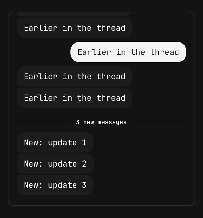 The unread divider