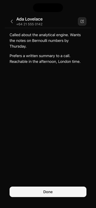 A pushed screen