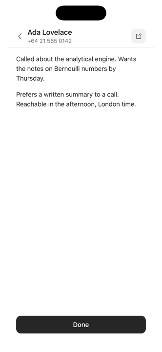 A pushed screen