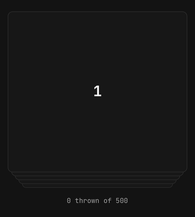 Five hundred cards